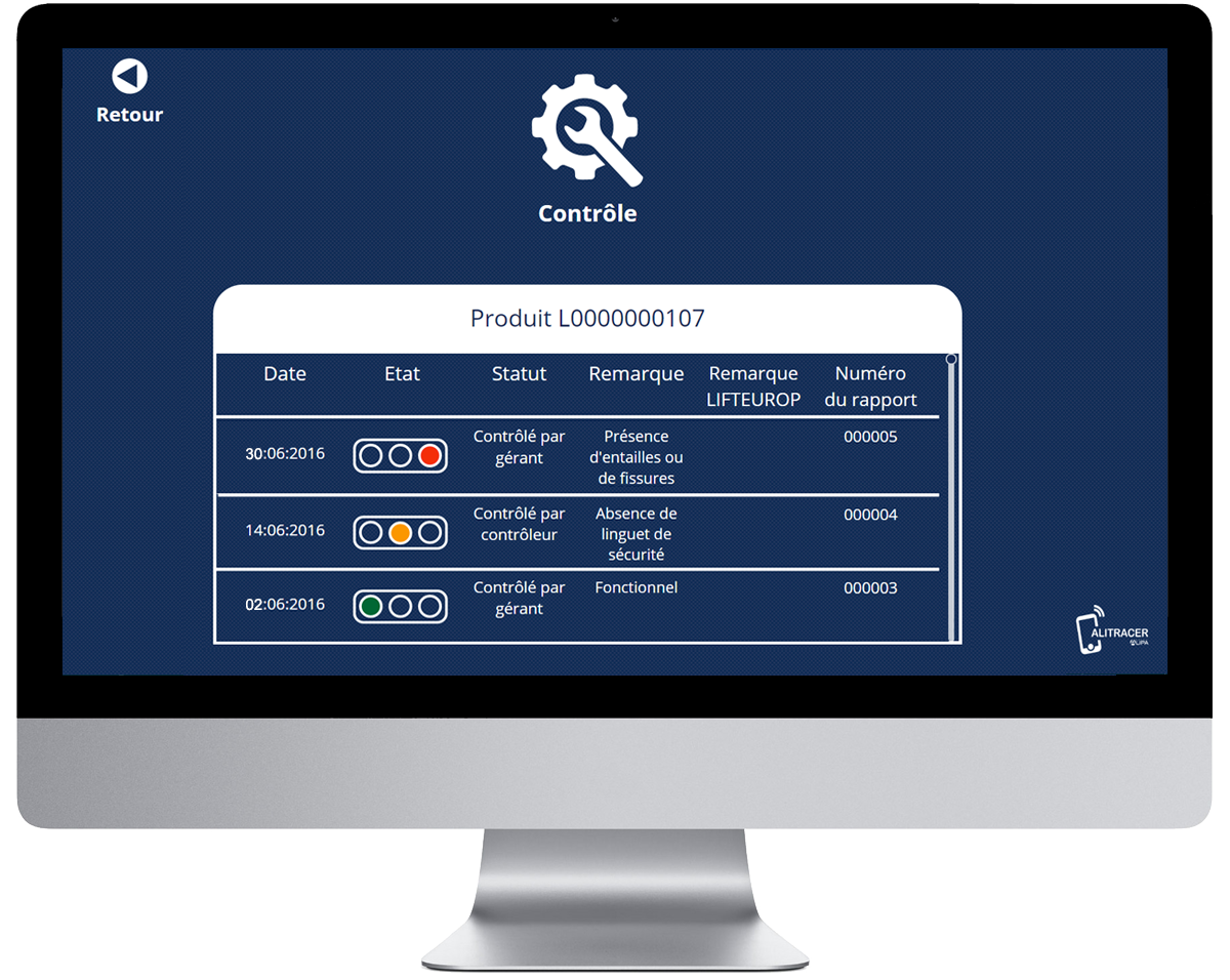Le logiciel ALITRACER vous permet de contrôler vos équipements de levage directement sur votre ordinateur.